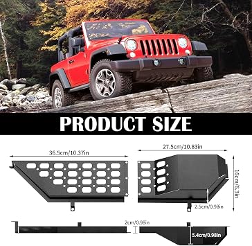 Front Door Storage Box for Jeep Wrangler, Metal Front Door Storage Box Door Side Organizer for Jeep Wrangler JL JLU 4XE 2018-2024 and Gladiator JT 2020-2024
