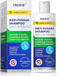 TAGRID Anti-Fungal Shampoo 300mL – Scalp Treatment for Psoriasis, Seborrheic Dermatitis, Folliculitis, Dandruff & Itchy Flaky Scalp – Soothing Plant-Based Formula for Men & Women