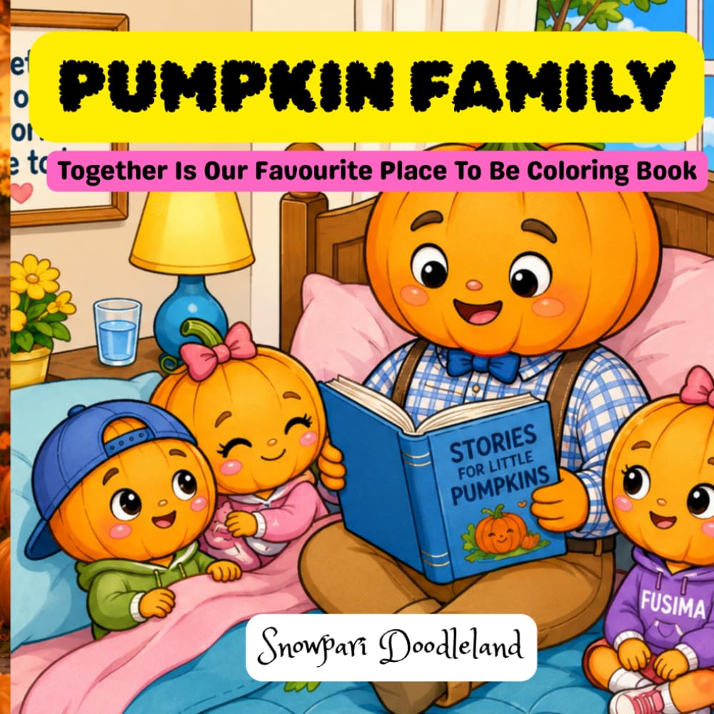 Pumpkin Family: Together is our favourite place to be coloring book