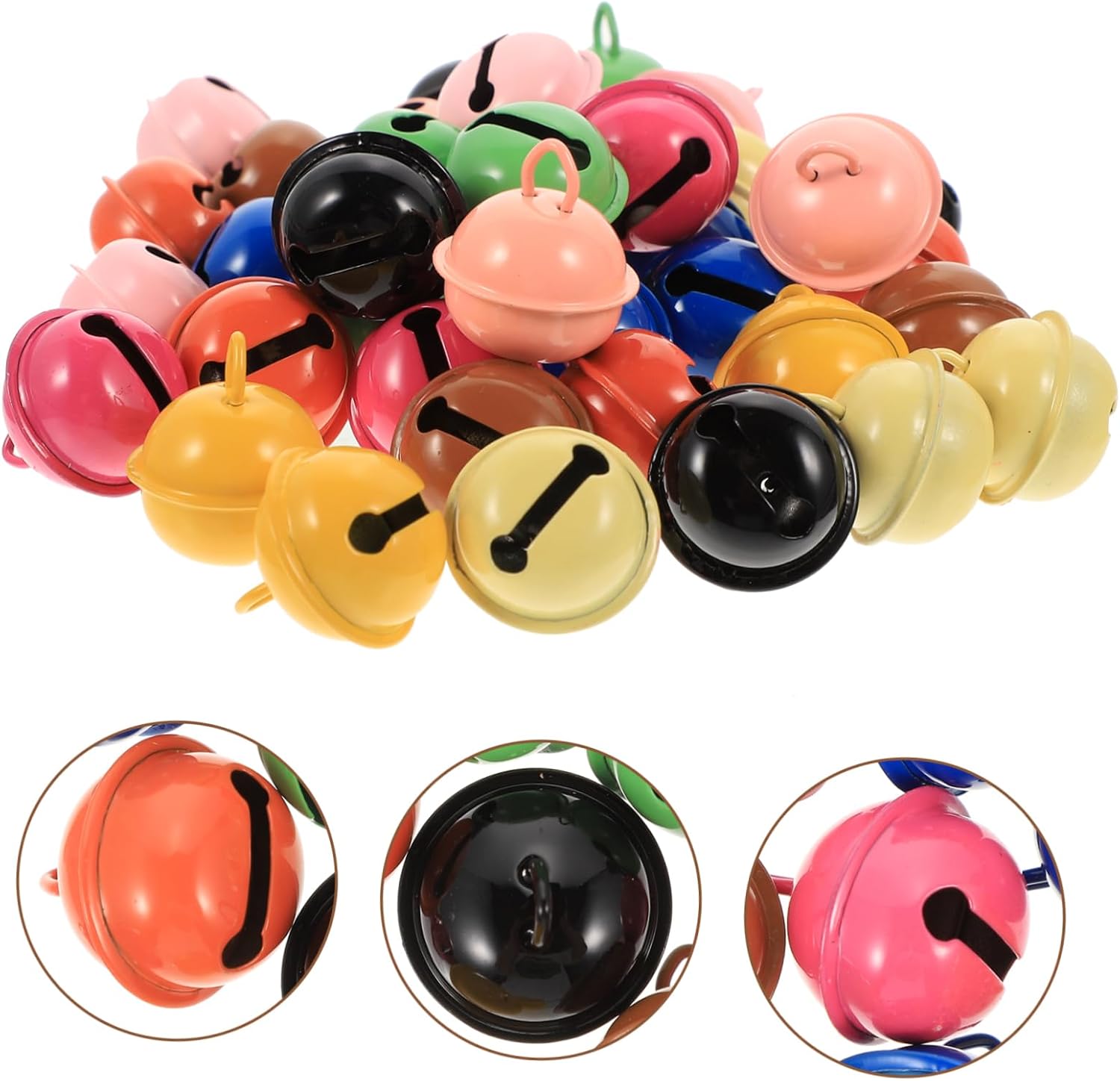 Tofficu 80pcs Craft Bells for Projects for Christmas Tree Decoration Pet Accessories and Jewelry Making
