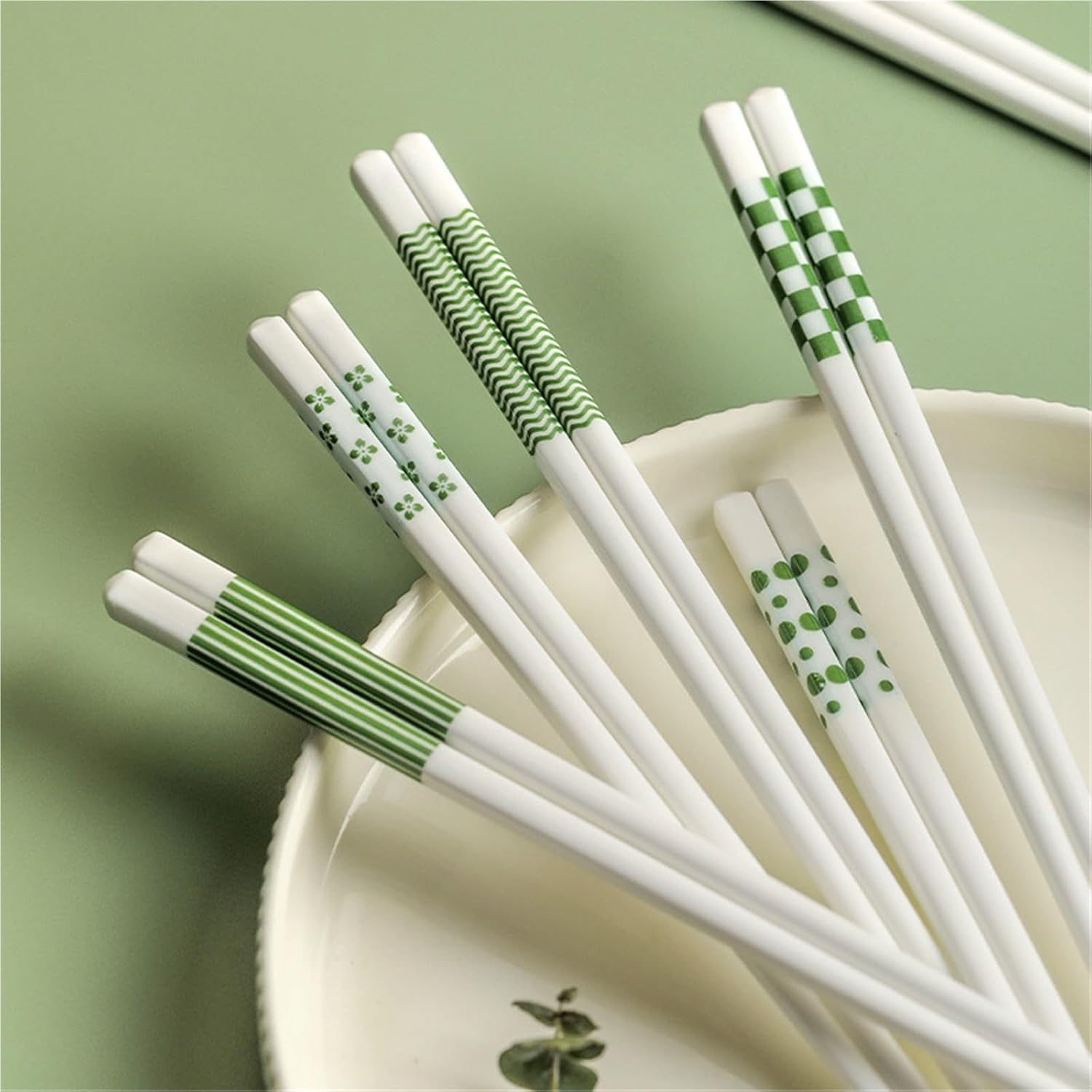 Minimalist Style New Ceramic Chopsticks, Beautiful And Practical For Home Use, Single Person Chopsticks 3 Piece(Random style 10 pairs)