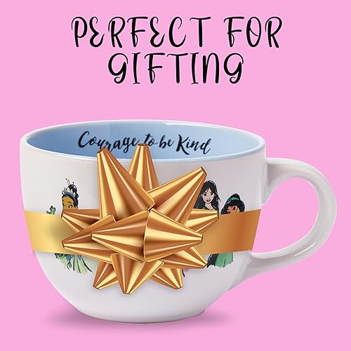 Miniatura 8 de Silver Buffalo Disney Princess Courage to be Kind con Tiana, Belle, Ariel, Mulan, Jasmine, Aurora, Mérida, Cenicienta y Moana Taza de Sopa