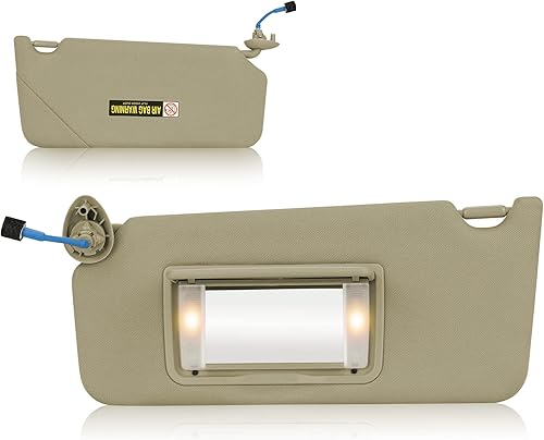 Miniatura 8 de Visera solar del lado del conductor izquierdo con luz para Honda Accord 2008-2012 Reemplazo de parasol gris 83280TA0A91ZB