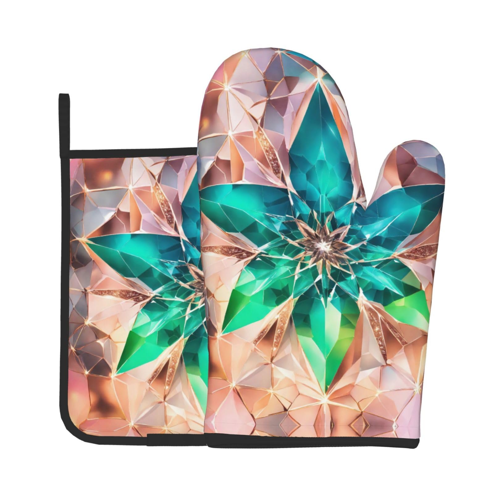 Star Kitchen Baking Two-Piece Set,Multipurpose Oven Gloves,Used for Barbecue Kitchen Baking