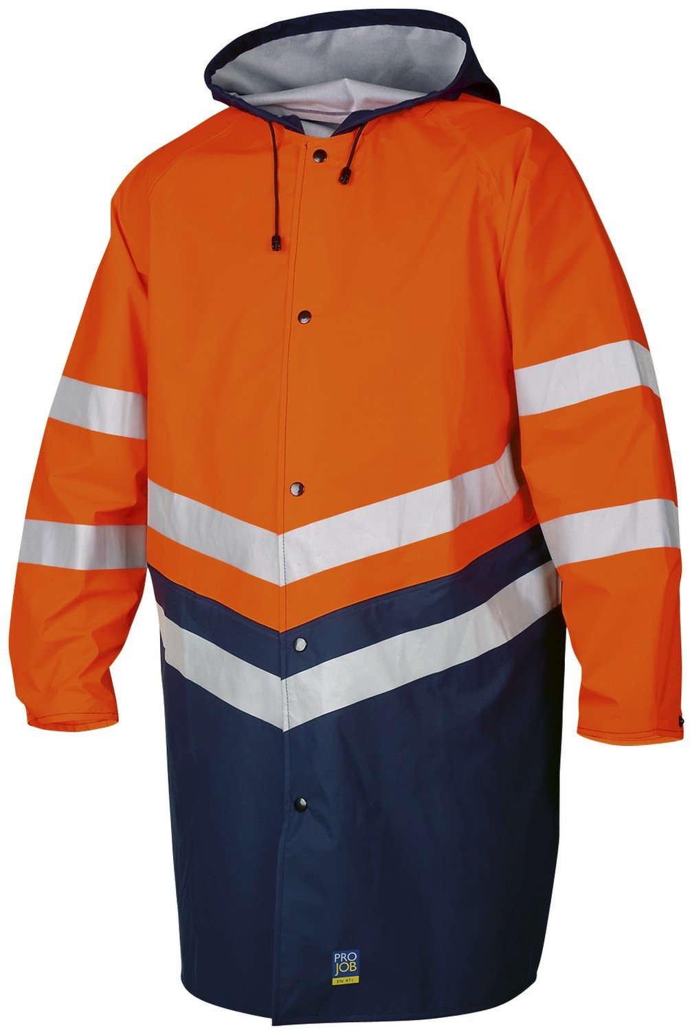 Veste de pluie parka imperméable orange gris taille L coupe-vent 646403-17-6
