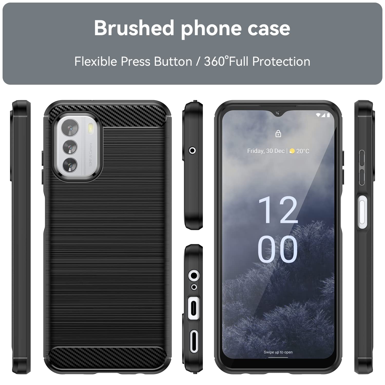 Funda Libro Plegable Para Nokia G60 5G - Con Ranuras Tarjetas, Carga Inalámbrica, Color Azul