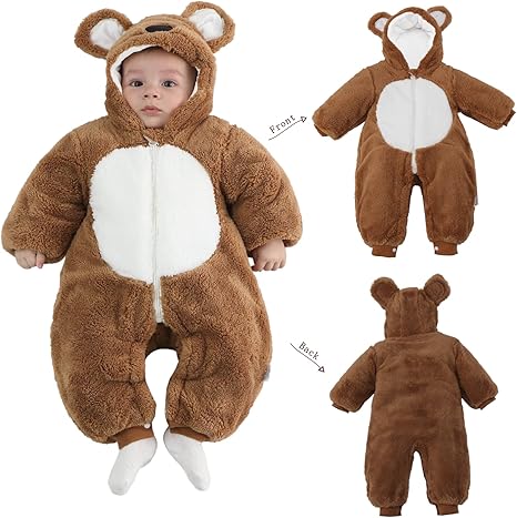 SJYIH Nursery,Bedding,Blankets & Swaddlers,Swaddles SJYIH Thickened Neutral Bear Zip-up one-Piece for 0-10 Months Infants, Applicable for Sleeping Bag, Coat, or Swaddling Blanket - The Best Essential Gift for Newborns