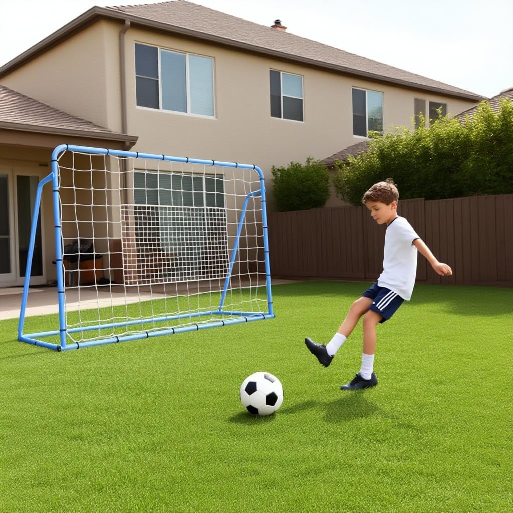 Garvee Soccer Rebounder Net - 6' x 4' Steel Frame, Tournament Steel Rebounding Net for Backyard Training, Easy Assembly