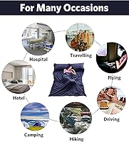 Vista 2 de Sleeping Bag Liner Ultralight Travel Sheet Dirt-Proof Camping Sheets Compact Hotel Sleeping-Sack for Outdoor Backpacking Hiking