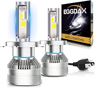 H4/9003 LED Headlight Bulbs, 70W 16000 Lumens, 500% Brighter, 6500K Xenon White, Hi/Lo Beam LED Headlights Conversion Kit, 50000Hours, Pack of 2