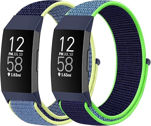 Miniatura 58 de Correas de nailon para reloj, compatibles con Fitbit Charge 4, Charge 3, Edición especial, correa de repuesto suave, deportiva, transpirable