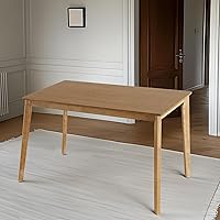 Vista 10 de Juego de comedor de 4 piezas estilo granja, mesa de madera con 2 sillas, banco, mesa de madera moderna de mediados de siglo y juego de silla