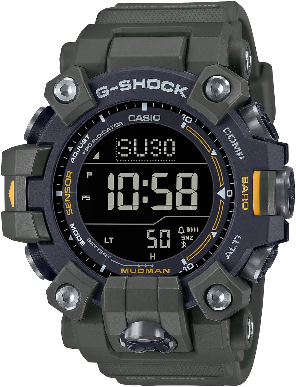 G-ShockCasio Wristwatch, MUDMAN Radio Solar, Biomass Plastic