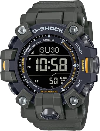 Casio Wristwatch, MUDMAN Radio Solar, Biomass Plastic