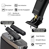 Vista 3 de Supreme Trimmer 2-en-1 T-Shaper Recortadora y Afeitadora de Espuma Crunch STF602 Afeitadora Eléctrica y Recortadora de Barba ST5206 DLC para Negro