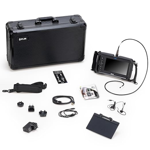 FLIR VS80 HD Probe Videoscope Kit with 5.5mm x 1m Long Probe | HD camera probe, VS80 display, metal case, neck/hand straps, audio headset, image/video capture