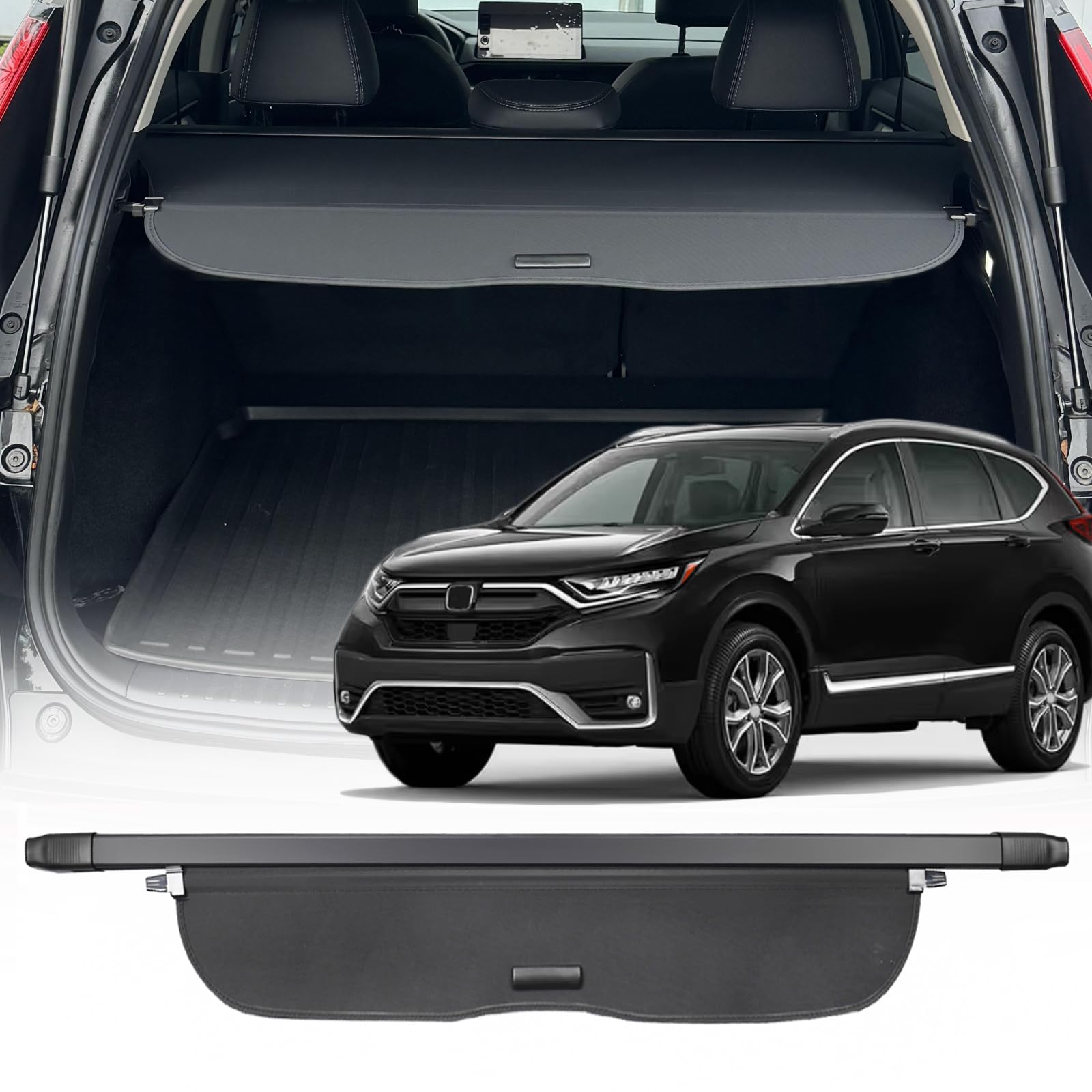 Cargo Cover for 2017-2022 Honda CRV Accessories, for Honda CRV Accessories Retractable Trunk Cover Security Shield Shade Privacy Screen for CR-V Anti-Peeping(Canvas)