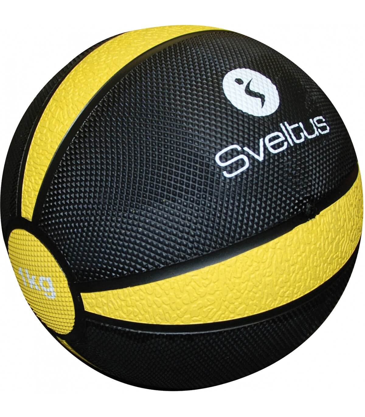 sveltus 884 Médecine Ball 4 kg Avec poignées piłka lekarska, czarna/pomarańczowa, (poids disponibles: 4, 6, 8 et 10 kg) -4