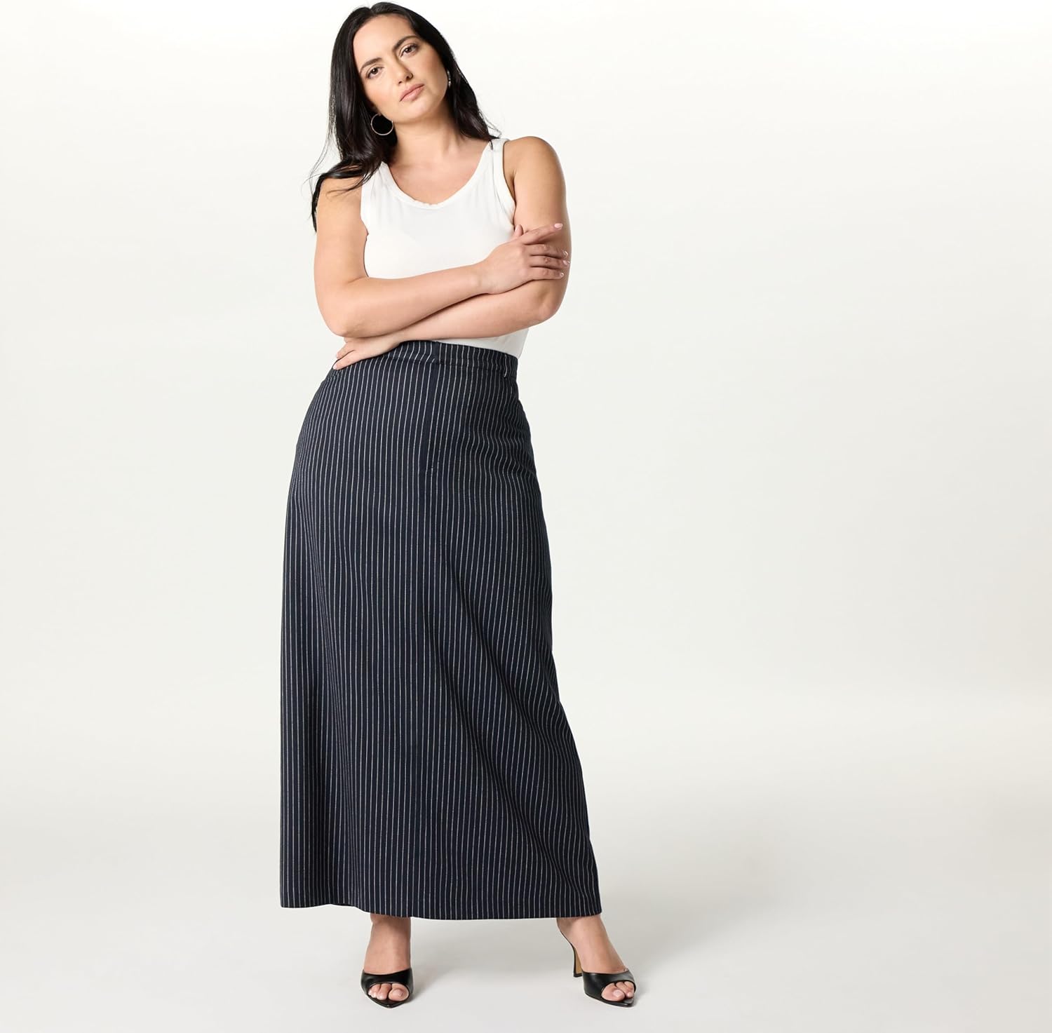 The Drop Womens Denis Woven Long Column Skirt - Image 7