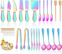 Vista 15 de Juego de cuchillos esparcidores de madera para tablero de charcutería, cuchillos de mantequilla con mango de madera para kit de queso, mini cuchillo