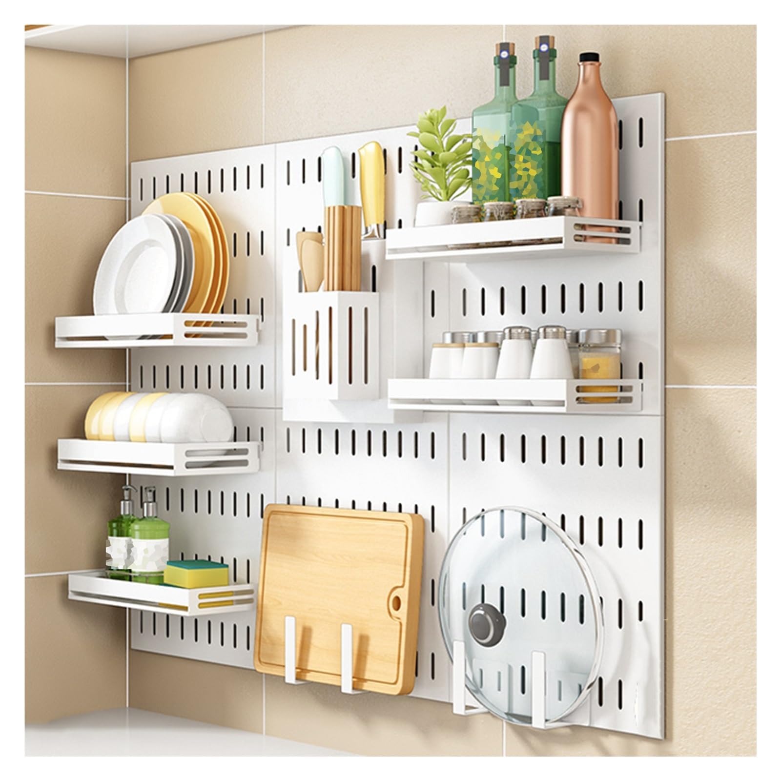 Organiseur mural pour cuisine et bureau : optimisez votre espace avec les panneaux perforés