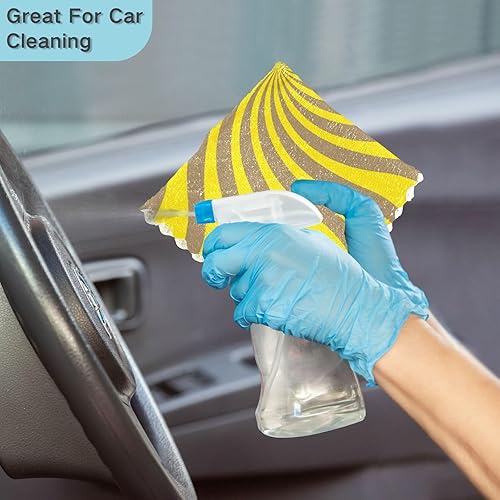 Miniatura 7 de FRODOTGV Twirl Swirl Yellow 6 Pack Quick Dry Kitchen Towels and Dishcloths Sets Decor Quality Flour Sack Kitchen Towels for Bathroom Table