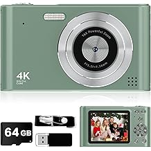 2025 Digital Camera - 1080P Vlog Camera, 44MP Compact, 16X Zoom, Anti-Shake, Green Gift for Kids
