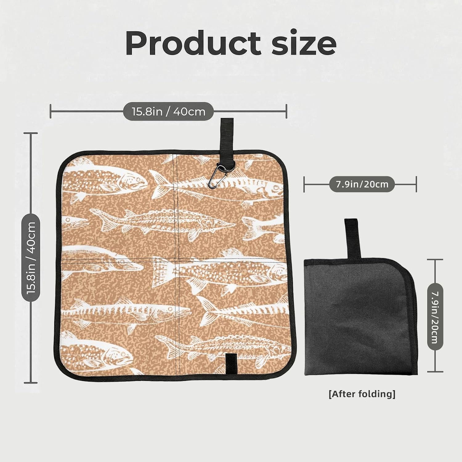 Sitting Pad Backpacking Seat Cushion Lightweight Sit Pads Foldable Stadium Seat Pad Waterproof Portable Hiking Seat Mat for Outdoor Camping Travel Airplane Climbing with Hook image 3