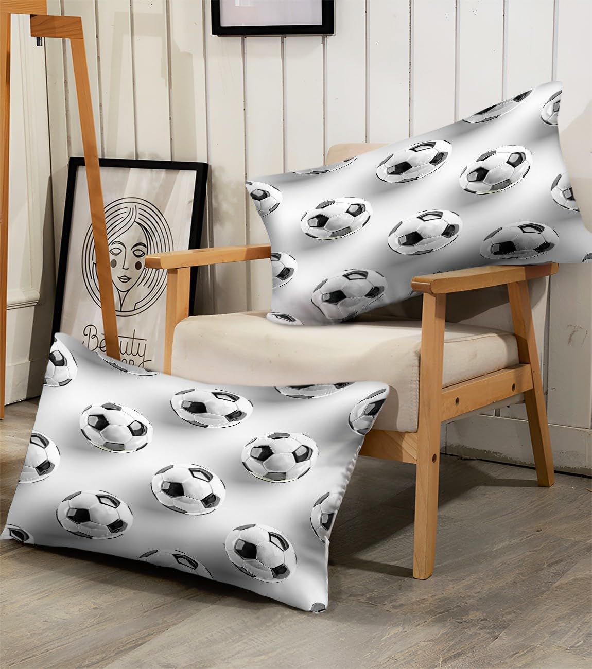Biancheria da letto in bianco e nero, 155 x 220 cm, per bambini, ragazzi e adolescenti, per letto singolo, con stampa astratta, copripiumino con chiusura lampo e federa da 80 x 80 cm