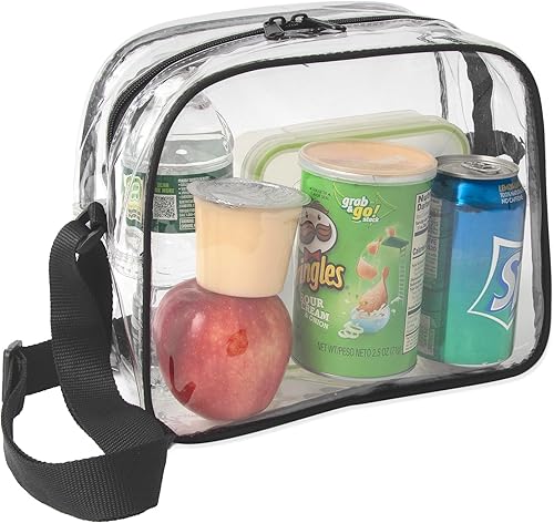 Miniatura 4 de Trail maker Lonchera transparente con correa, cremallera para el trabajo, niños, escuela, deportes, oficina, picnic, estadio aprobado