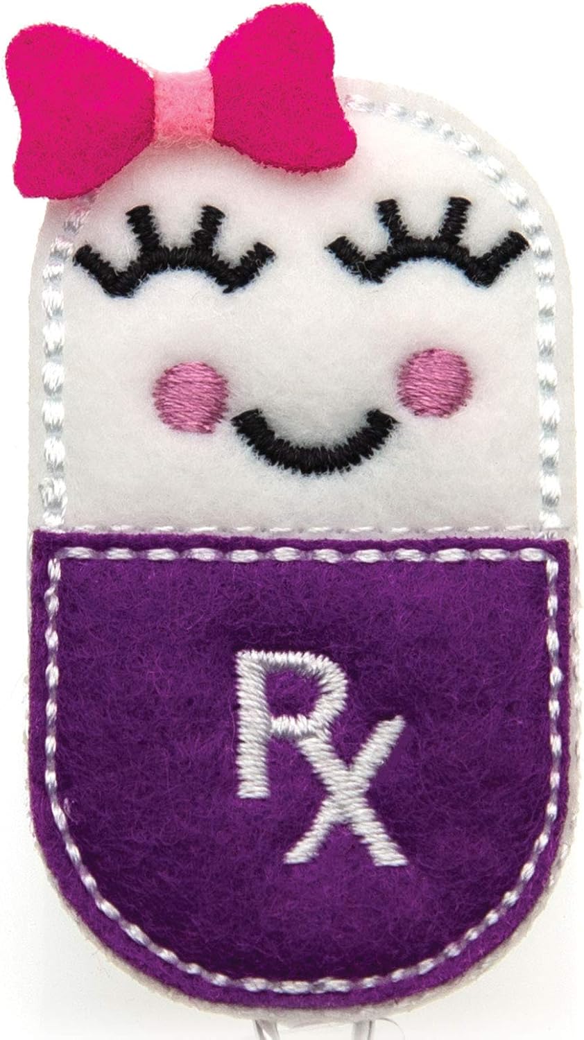 Pill Girl RX Badge Reel - Pharmacist Gift - RX Prescription Badge Holder - Great Medical Gift