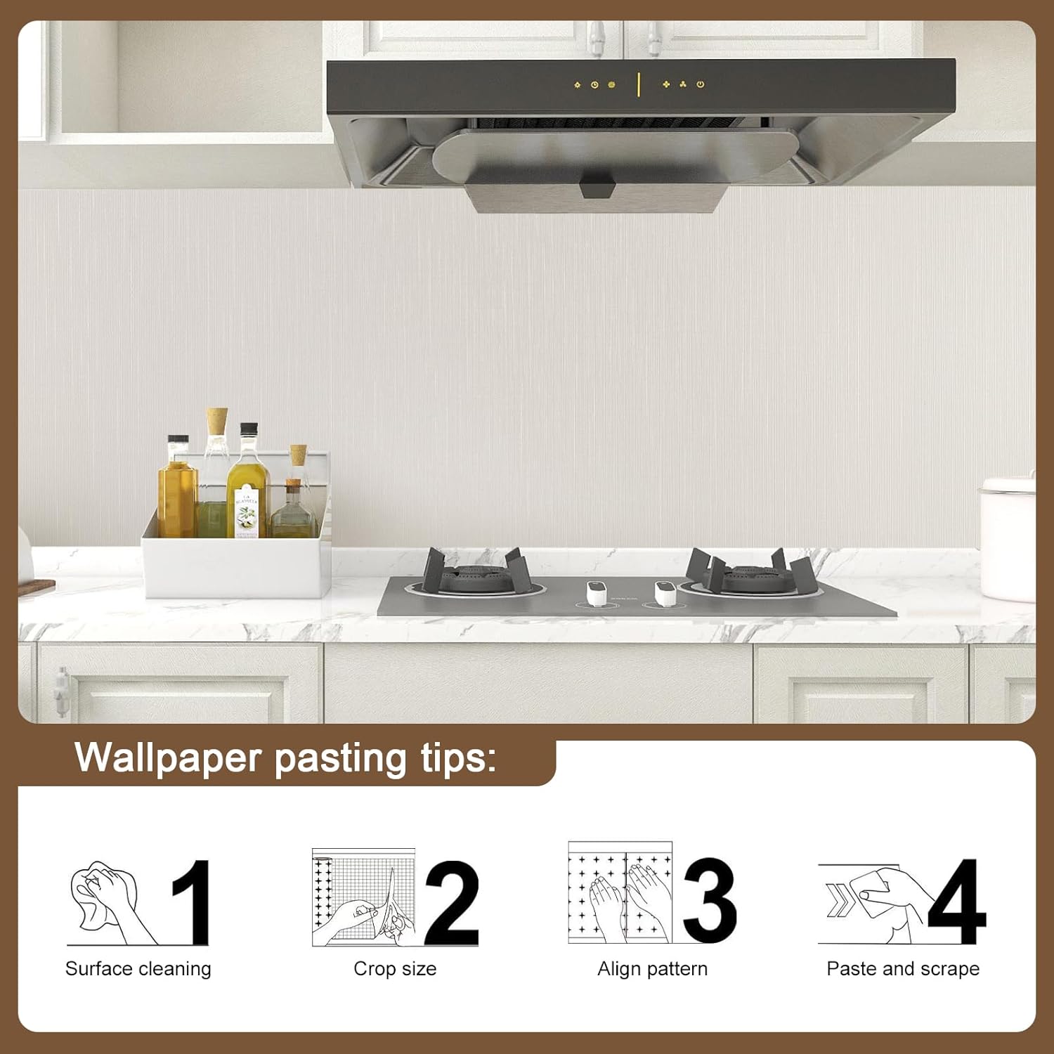 Grasscloth Peel and Stick Wallpaper Beige Gold Wallpaper15.7"x 393" Linen Textured Contact Paper Vintage Self-Adhesive Vinyl Waterproof Removable Wallpaper for Bedroom Kitchen Living Room Cabinets