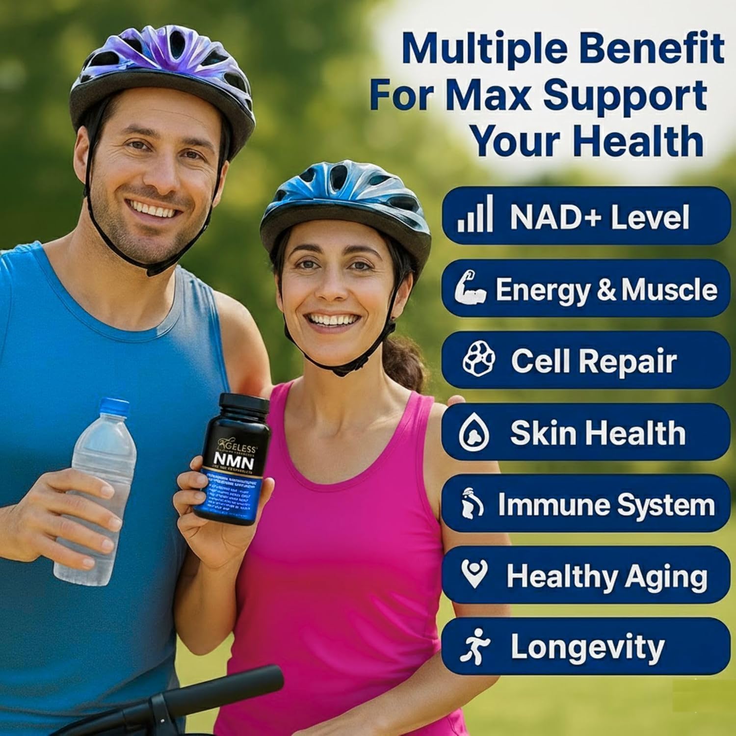 Ageless NMN 500mg | Healthy Aging Supplement for Women & Men | 30 Caps — Amazon image 5