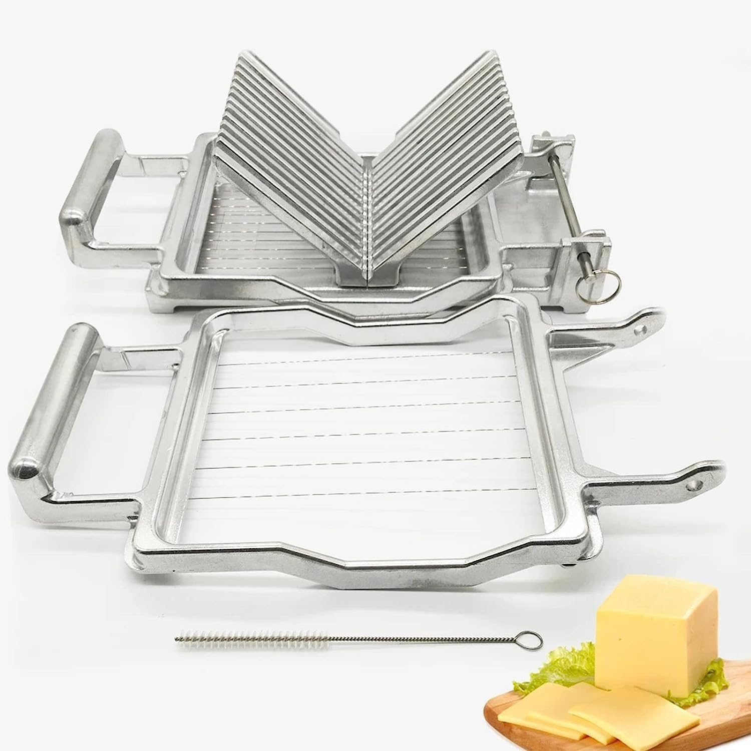 Affettatrice for Formaggio Commerciale con Tagliere da 1 cm e 2 cm Taglia Formaggio in Acciaio Inossidabile con Filo Taglia Filo Multifunzionale