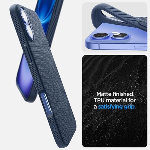 Vista 126 de Spigen Liquid Air - Funda diseñada para iPhone 13 Pro Max (2021), color negro mate
