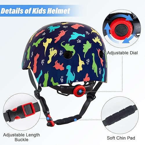Miniatura 39 de Bienbee - Casco para niños pequeños, casco de patineta para bicicleta, equilibrio, bicicleta, scooter, para niñas y niños de 1-3-5-8-14 años