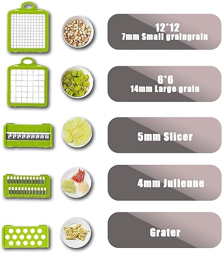 Miniatura 2 de 11 en 1 multifunción, picador de verduras y frutas, cocina multifunción, artefacto vegetal en cubitos, rallador de patatas fritas para el hogar