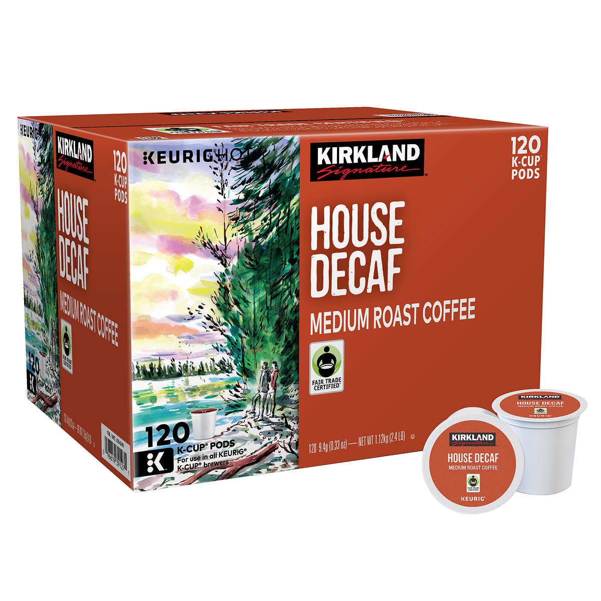 KIRKLAND Signature House Decaf Coffee 120 K-Cup Pods