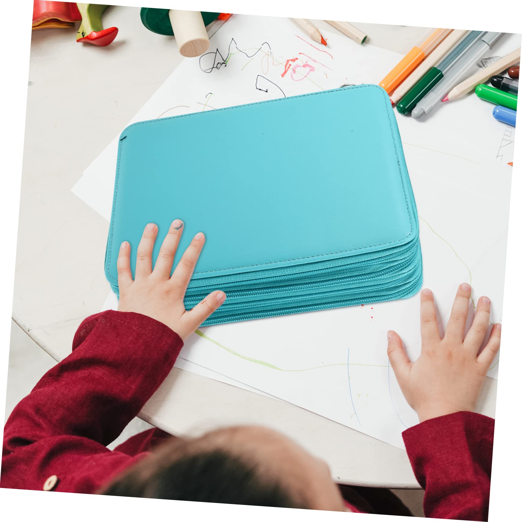 Pochette Porta Matite Per Disegno Astuccio Con Buche Organizer Multiuso Per Matite Colorate e Pennelli Capacità Per Artisti e Scuola