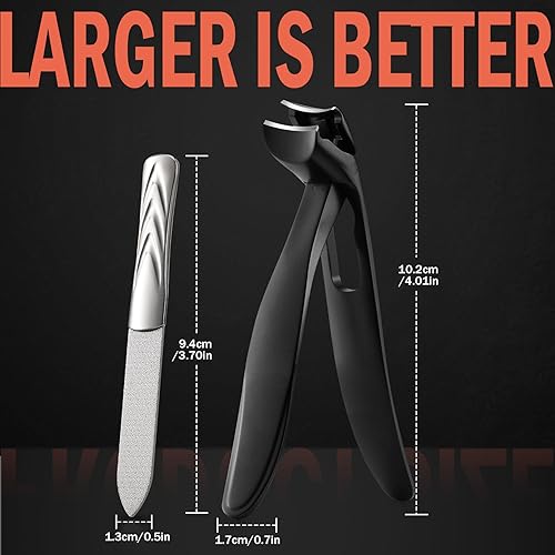 Miniatura 76 de BEZOX Cortauñas en ángulo para la cabeza y los dedos de los pies para personas mayores para uñas gruesas, cortaúñas ergonómicas para uñas gruesas