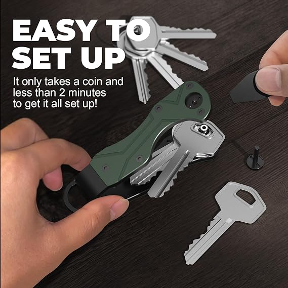 Key Organizer Tactical Innovative Keychain Compact Keys Organizer Key Chain Smart Keyholder Secures 2-6 Keys