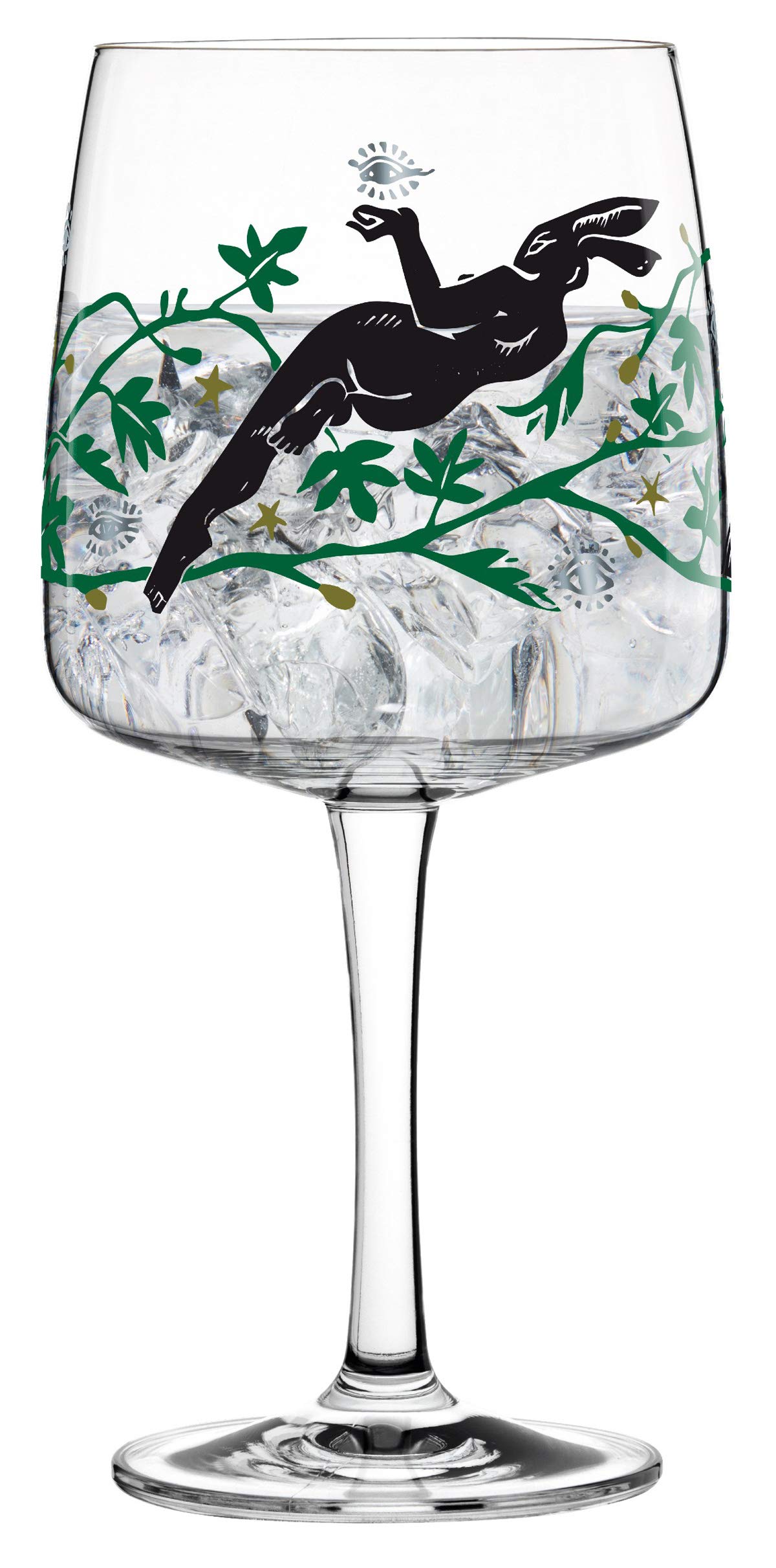 Ritzenhoff Gin Ginglas 2er Set Frühling 2020 von Karin Rytter Affe und Hase mit Glasreinigungstuch