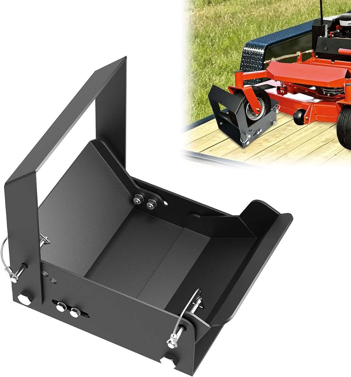Lawn Mower Wheel Lock, Fits 7" Wide & 6"-10" Diameter Wheel | Lawn Mower Anti-Theft Device|Quickly Locks in Place|Adjustable to Fit Multiple Sizes of Lawn Mower Wheels