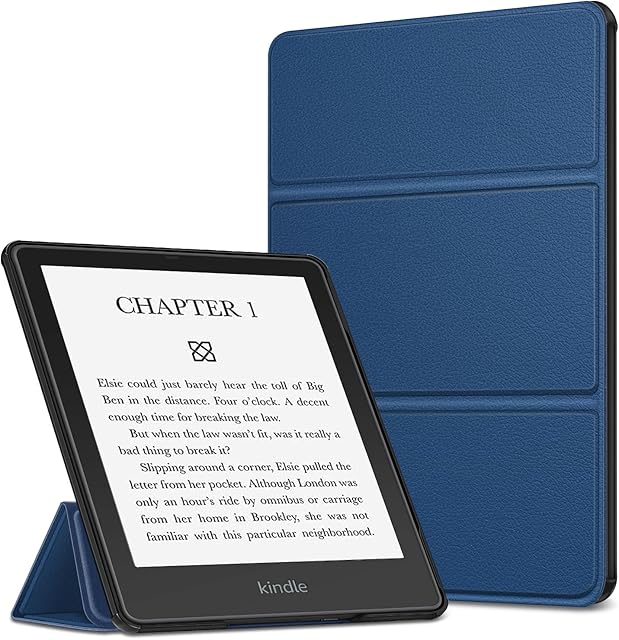 Fintie Etui do 6,8" Kindle Paperwhite (11. Generation - 2021) i Kindle Paperwhite Signature Edition - ultra cienki super lekki stojak pokrowiec ochronny z funkcją automatycznego uśpienia / wosku (Ciemnoniebieski)