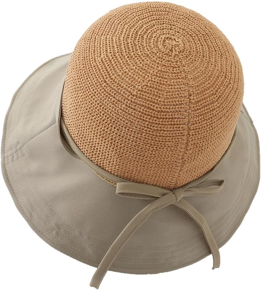 VIDI for Women Sun Protection hat Visor Sombrero Big Eaves Woven Fisherman