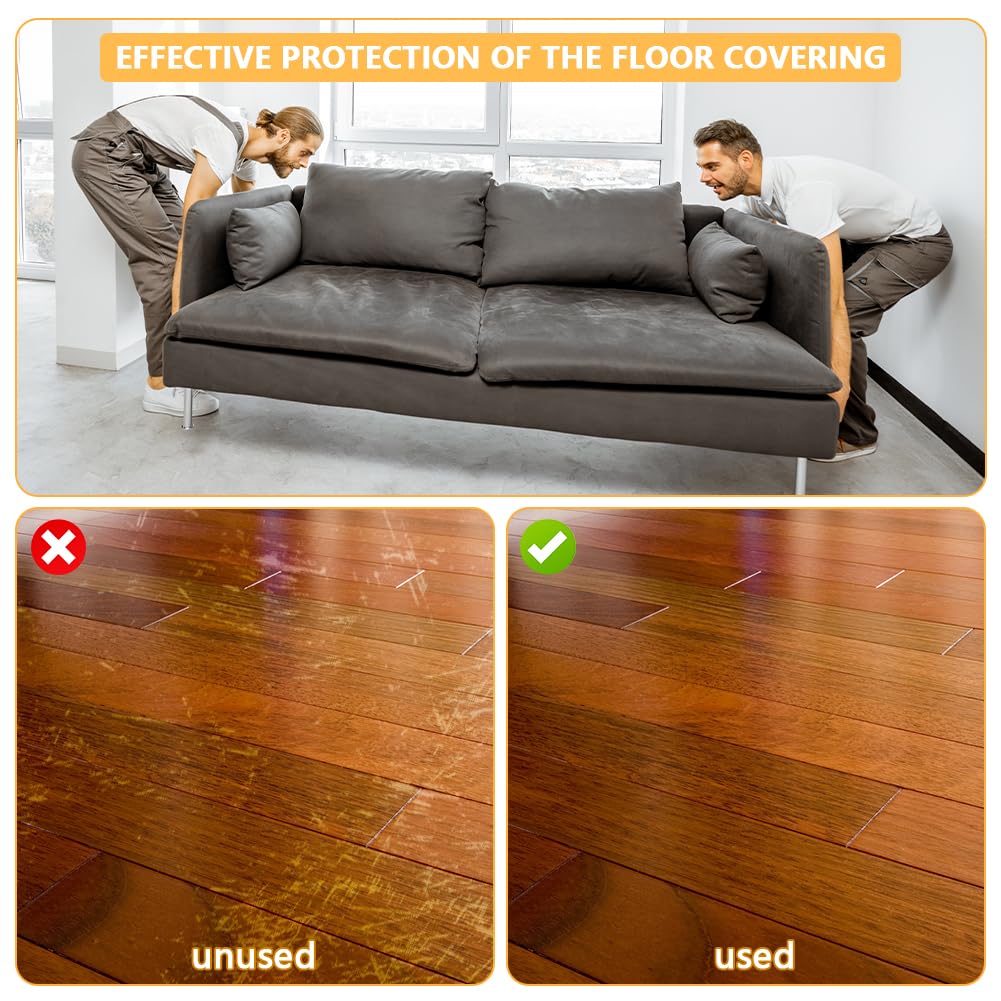 Flintronic 60PCS Furniture Pads Floor Protectors, 28mm Diameter Chair Leg Floor Protectors - Image 4
