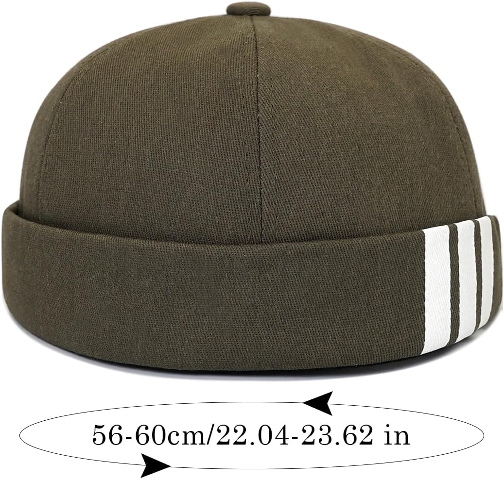 Dome Brimless Hats for Women Men Beanie Docker Cap Sailor Skull Cap - Image 7