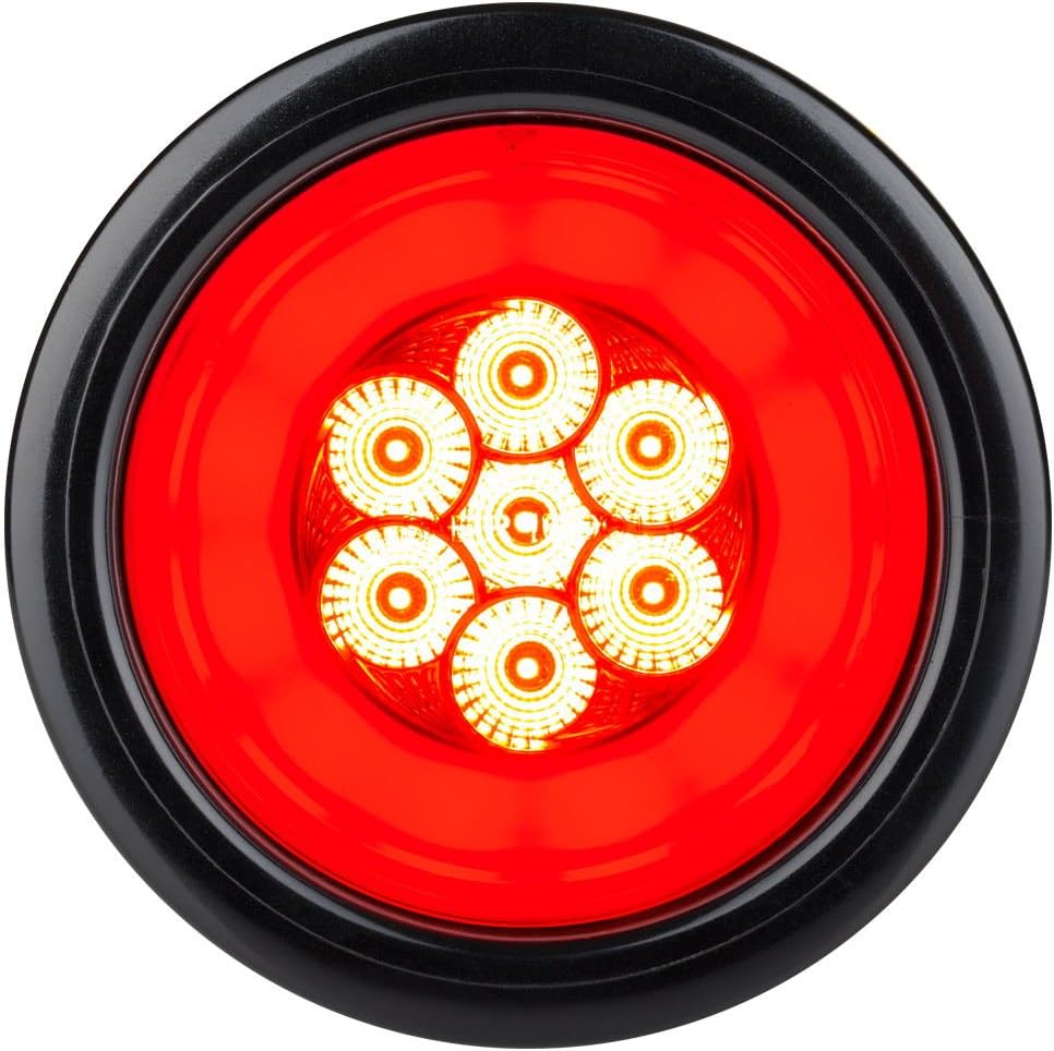 Lumitronics RV HALO LED 4" Sealed Round Stop/Turn/Tail Light (Clear)