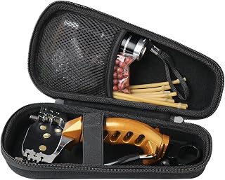 Hard Protective Travel Case for Slingshot,Wrist Sling Rocket Professional Hunting Slingshot with Heavy Duty Launching Bands
