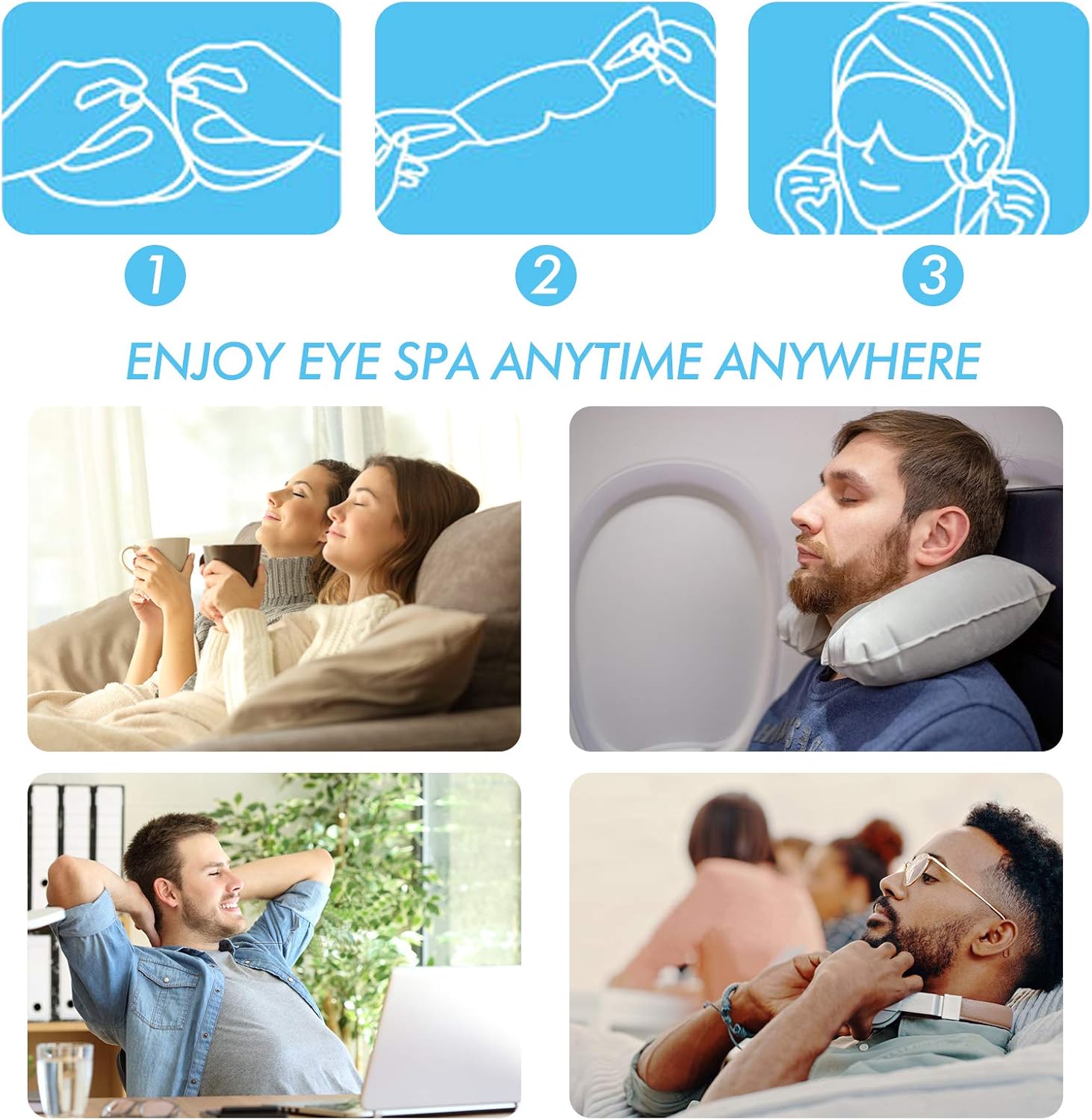 Steam Eye Mask 16 Packs Warming Eye Mask for Sleeping Soothe Dry Eye, Disposable Eye Steam Mask for Dark Circles and Puffiness, Beauty and Personal Care Gifts for Women - Chamomile Fragrance : Beauty & Personal Care